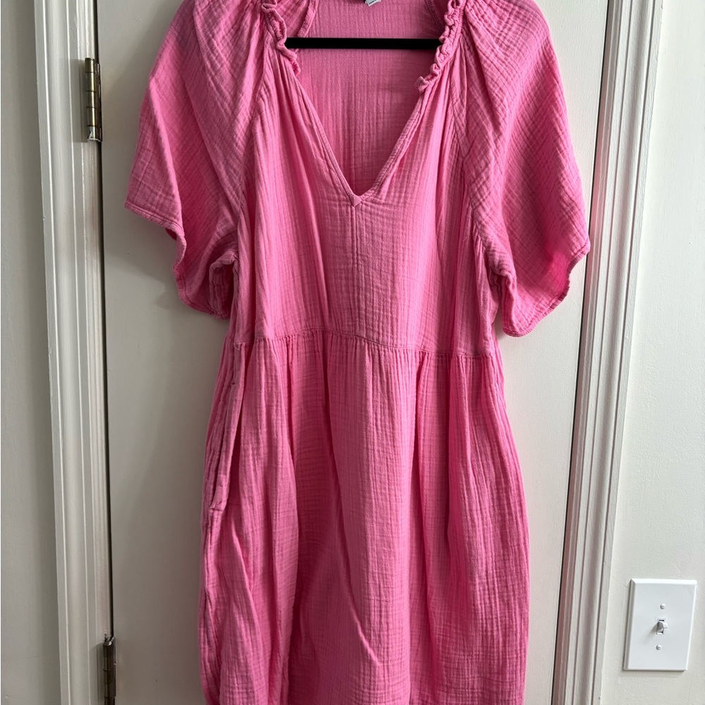 Old Navy Pink Ruffle-Trim Top